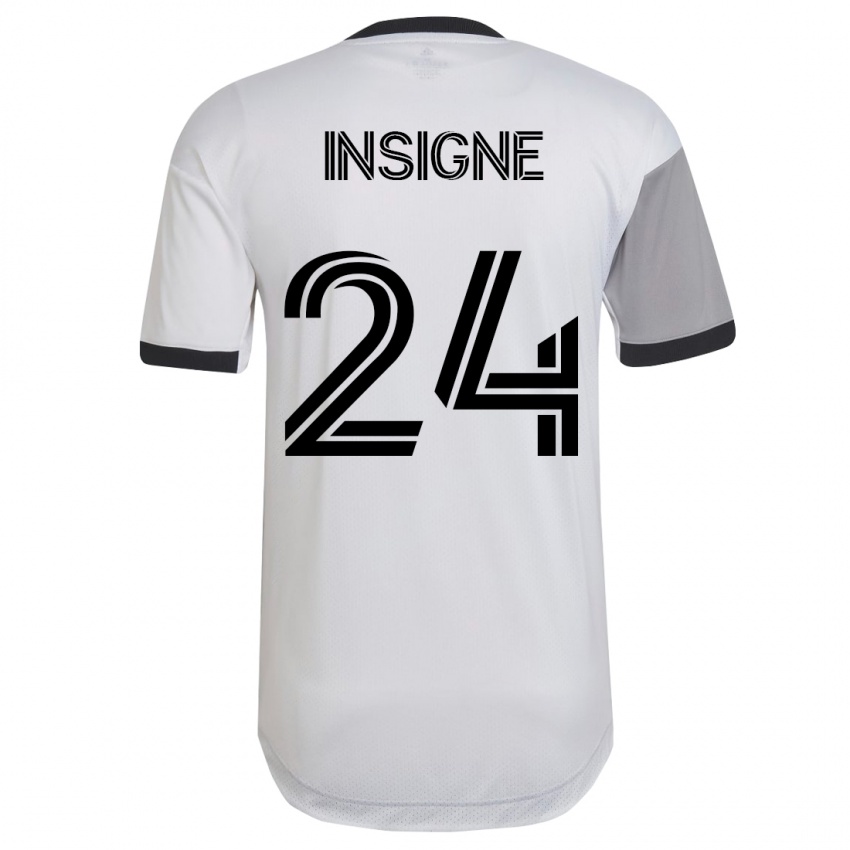 Enfant Maillot Lorenzo Insigne #24 Blanc Tenues Extérieur 2023/24 T-Shirt Suisse