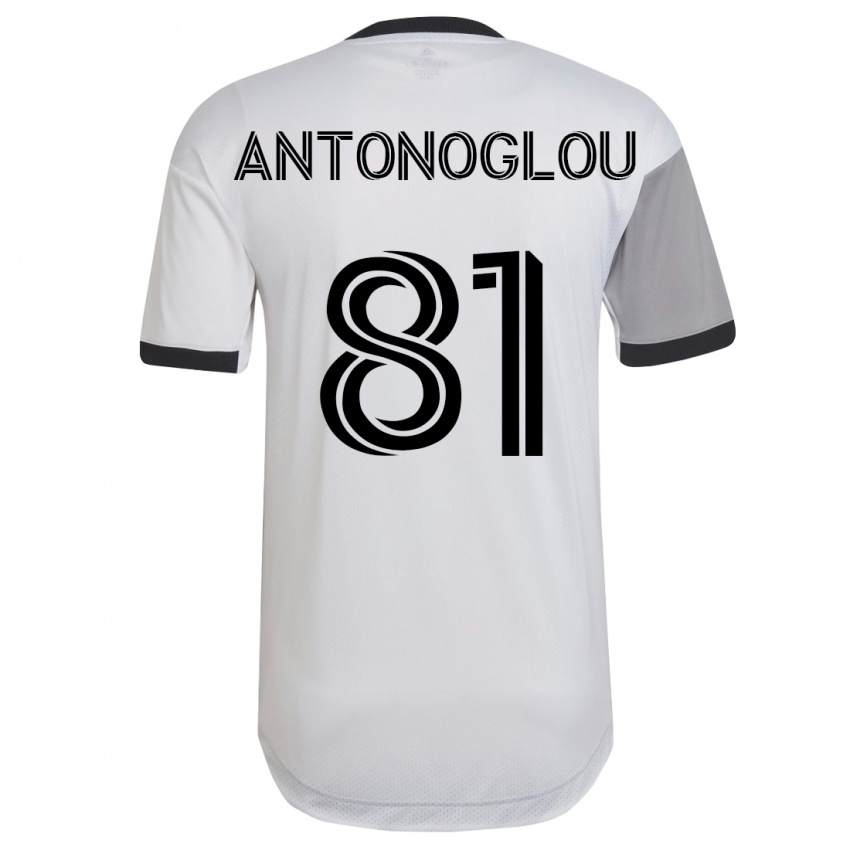 Enfant Maillot Themi Antonoglou #81 Blanc Tenues Extérieur 2023/24 T-Shirt Suisse
