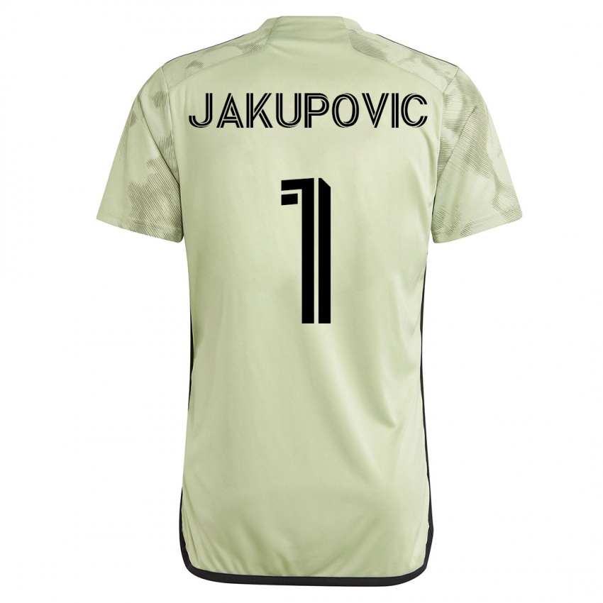 Enfant Maillot Eldin Jakupović #1 Vert Tenues Extérieur 2023/24 T-Shirt Suisse
