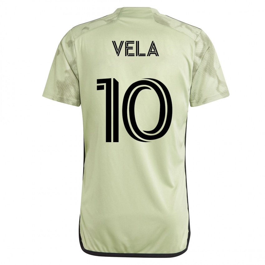 Kinder Carlos Vela #10 Grün Auswärtstrikot Trikot 2023/24 T-Shirt Schweiz