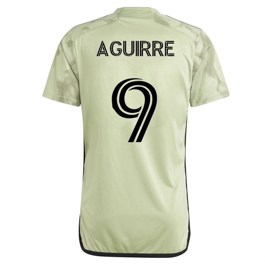 Enfant Maillot Dustin Aguirre #9 Vert Tenues Extérieur 2023/24 T-Shirt Suisse