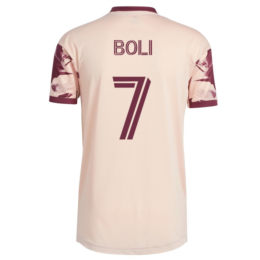 Enfant Maillot Franck Boli #7 Blanc Cassé Tenues Extérieur 2023/24 T-Shirt Suisse