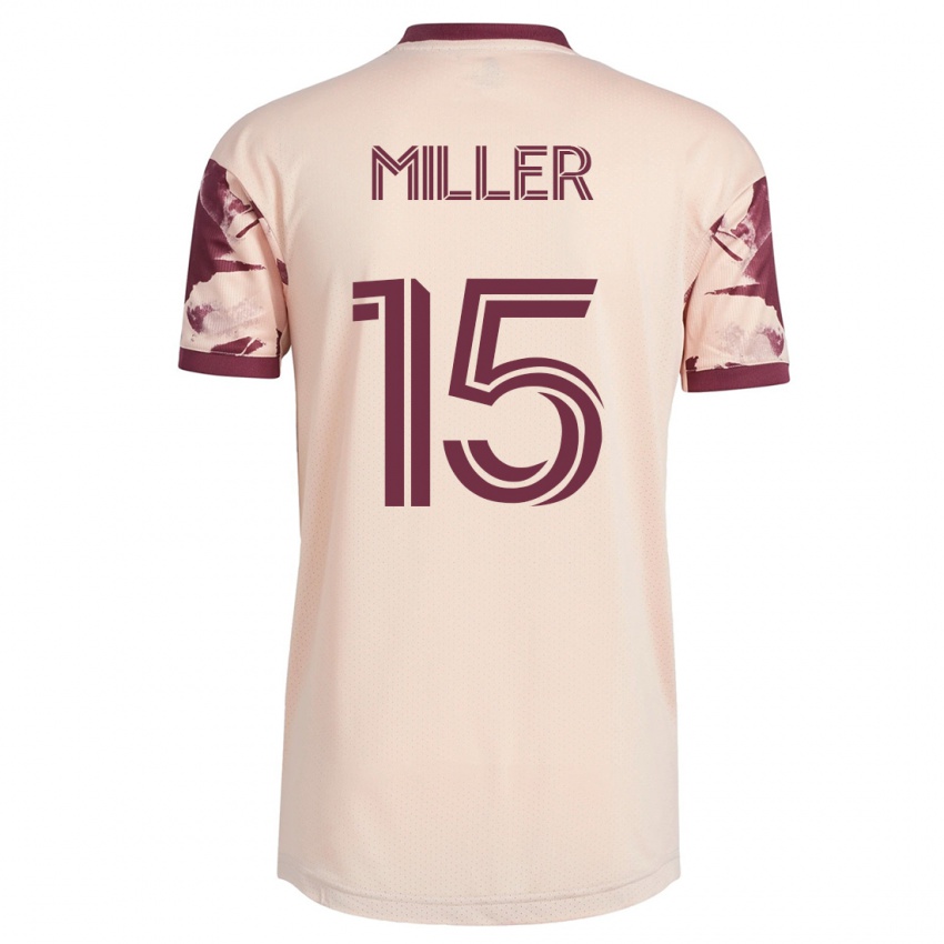 Enfant Maillot Eric Miller #15 Blanc Cassé Tenues Extérieur 2023/24 T-Shirt Suisse