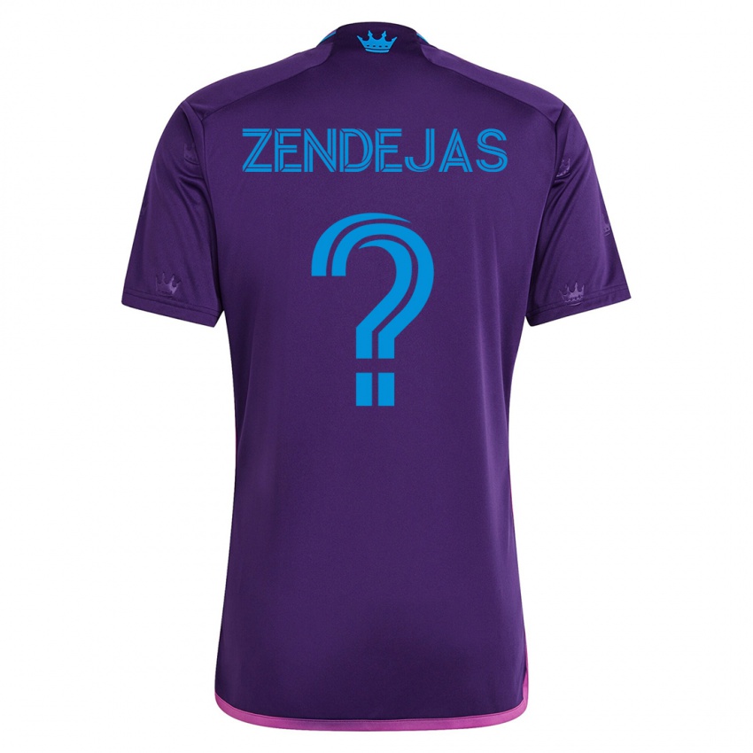 Enfant Maillot Adrián Zendejas #0 Violet Tenues Extérieur 2023/24 T-Shirt Suisse