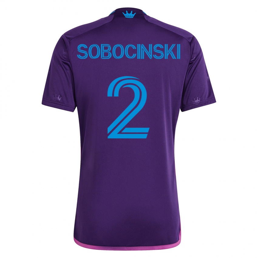 Kinder Jan Sobocinski #2 Violett Auswärtstrikot Trikot 2023/24 T-Shirt Schweiz
