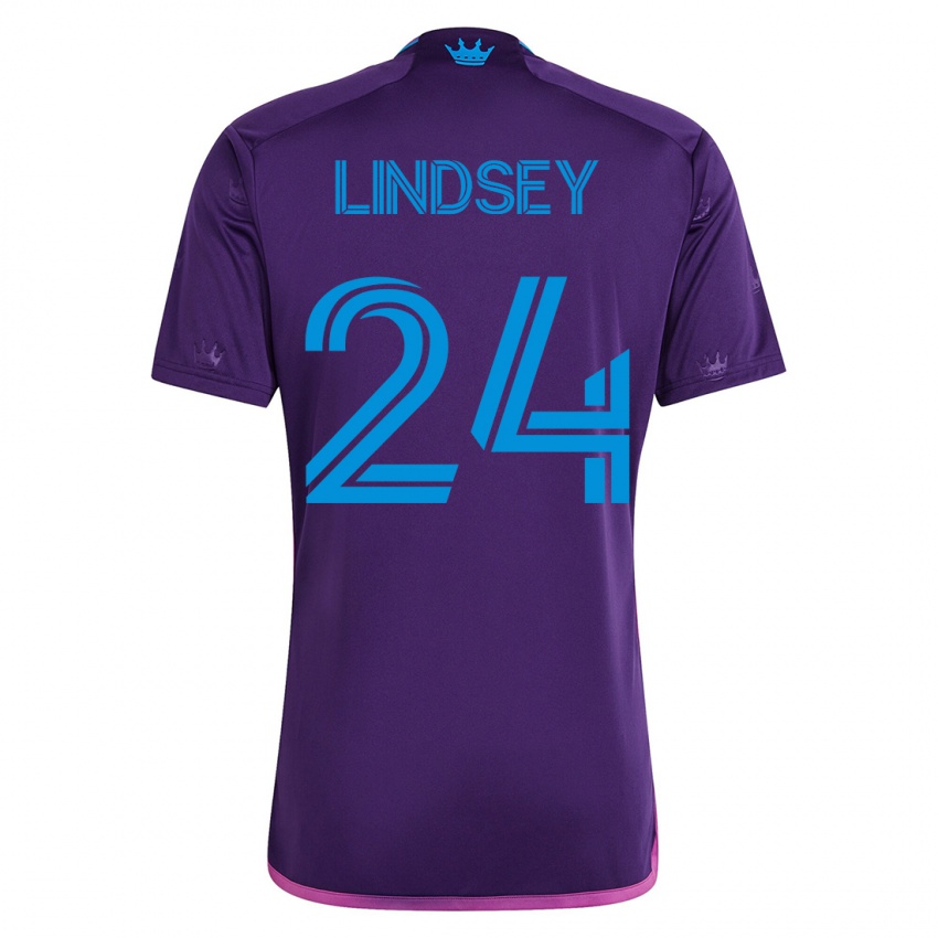 Kinder Jaylin Lindsey #24 Violett Auswärtstrikot Trikot 2023/24 T-Shirt Schweiz