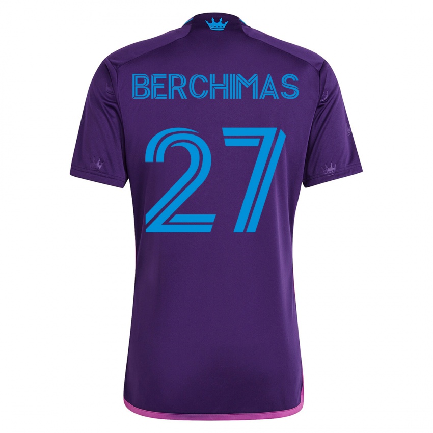 Kinder Nimfasha Berchimas #27 Violett Auswärtstrikot Trikot 2023/24 T-Shirt Schweiz