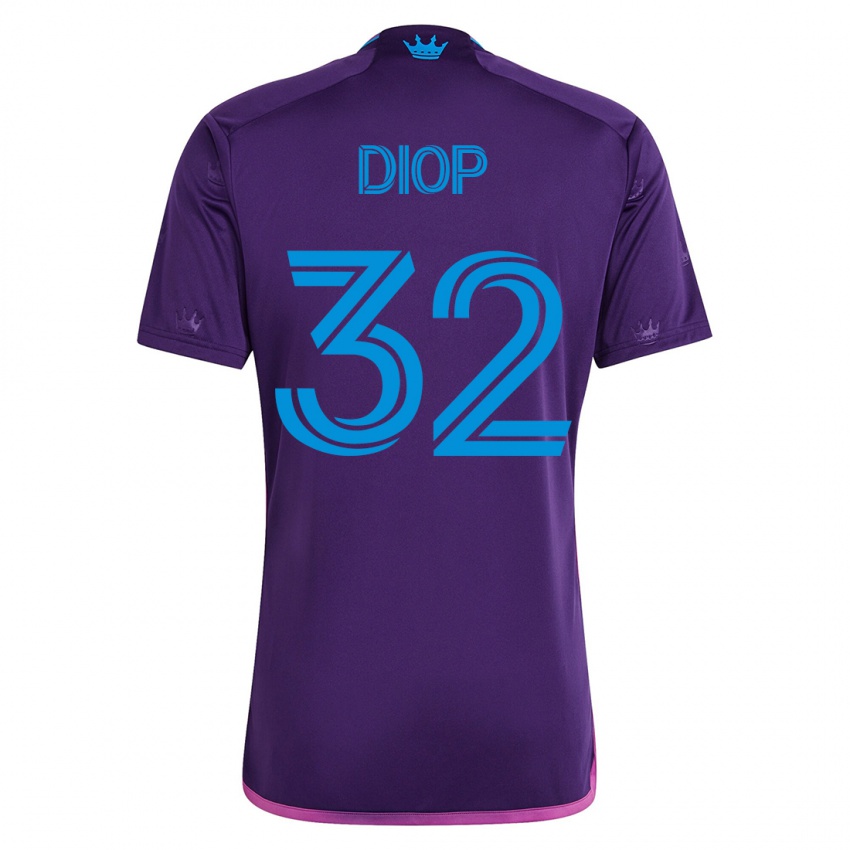 Kinder Hamady Diop #32 Violett Auswärtstrikot Trikot 2023/24 T-Shirt Schweiz