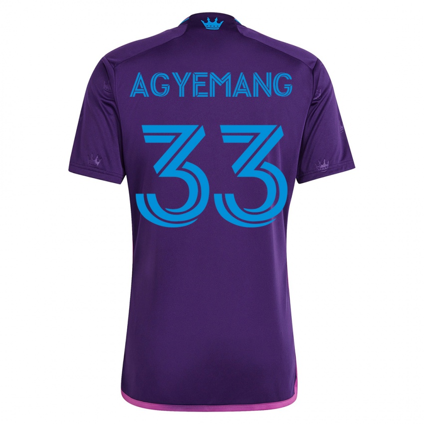 Kinder Patrick Agyemang #33 Violett Auswärtstrikot Trikot 2023/24 T-Shirt Schweiz