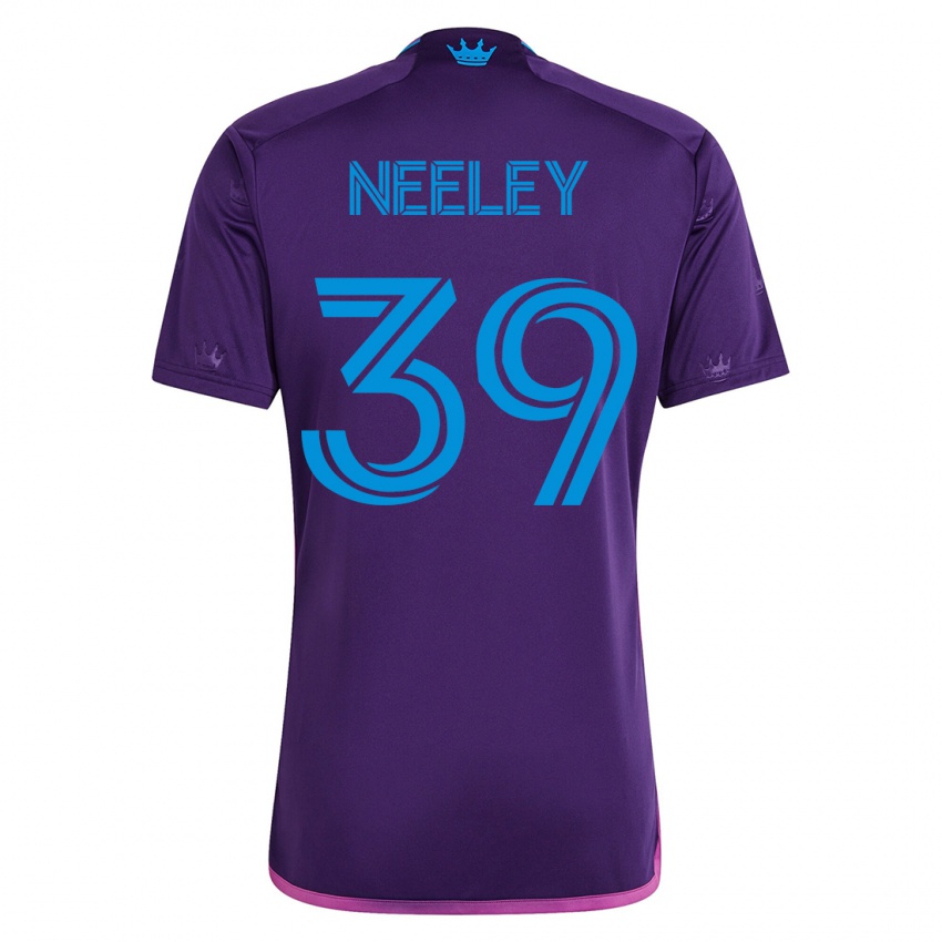 Kinder Jack Neeley #39 Violett Auswärtstrikot Trikot 2023/24 T-Shirt Schweiz