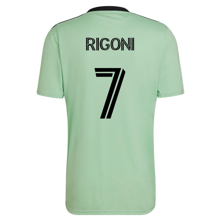 Kinder Emiliano Rigoni #7 Hellgrün Auswärtstrikot Trikot 2023/24 T-Shirt Schweiz