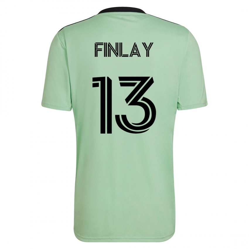 Kinder Ethan Finlay #13 Hellgrün Auswärtstrikot Trikot 2023/24 T-Shirt Schweiz