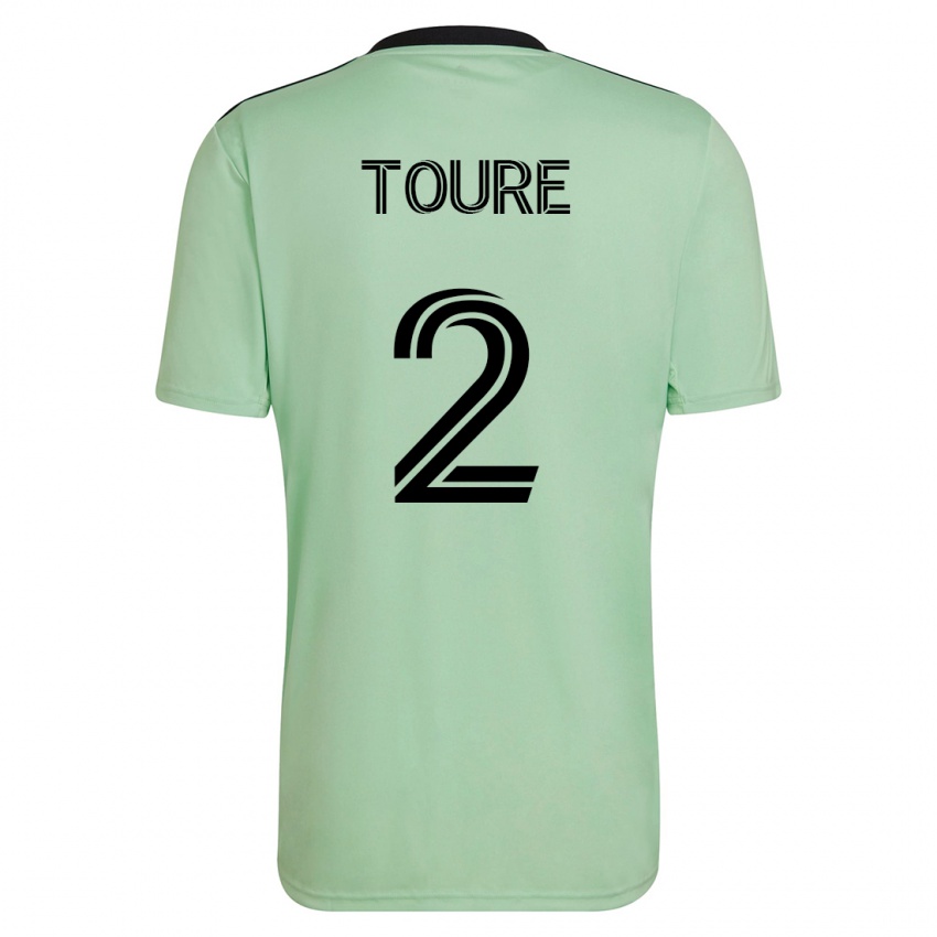 Kinder Cheick Touré #2 Hellgrün Auswärtstrikot Trikot 2023/24 T-Shirt Schweiz