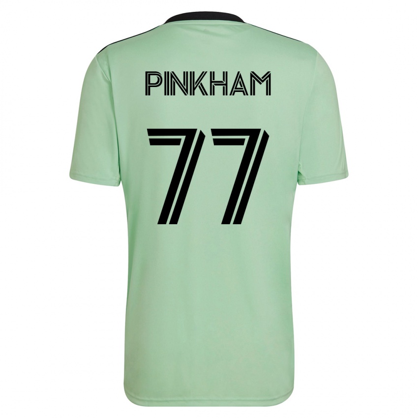 Kinder Chris Pinkham #77 Hellgrün Auswärtstrikot Trikot 2023/24 T-Shirt Schweiz