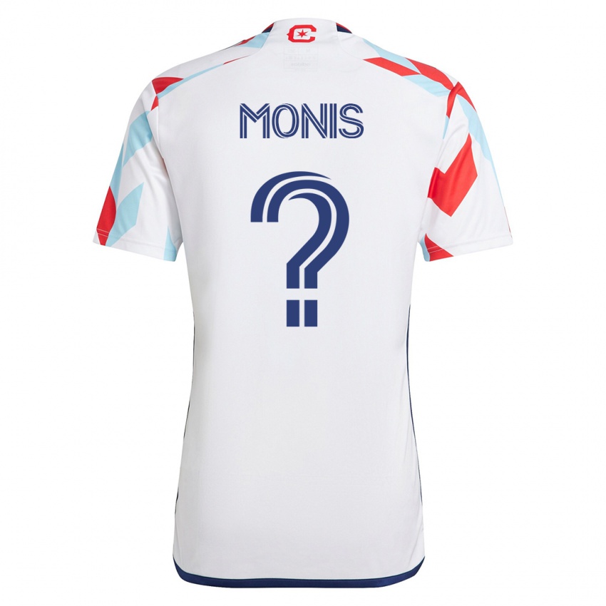 Enfant Maillot Alex Monis #0 Blanc Bleu Tenues Extérieur 2023/24 T-Shirt Suisse