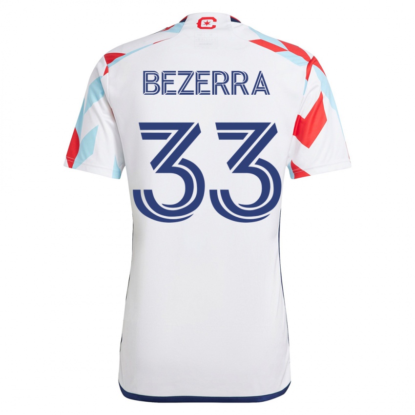 Kinder Victor Bezerra #33 Weiß Blau Auswärtstrikot Trikot 2023/24 T-Shirt Schweiz