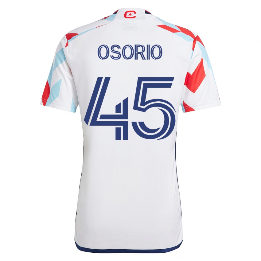 Kinder Harold Osorio #45 Weiß Blau Auswärtstrikot Trikot 2023/24 T-Shirt Schweiz