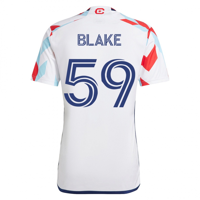 Enfant Maillot Romain Blake #59 Blanc Bleu Tenues Extérieur 2023/24 T-Shirt Suisse