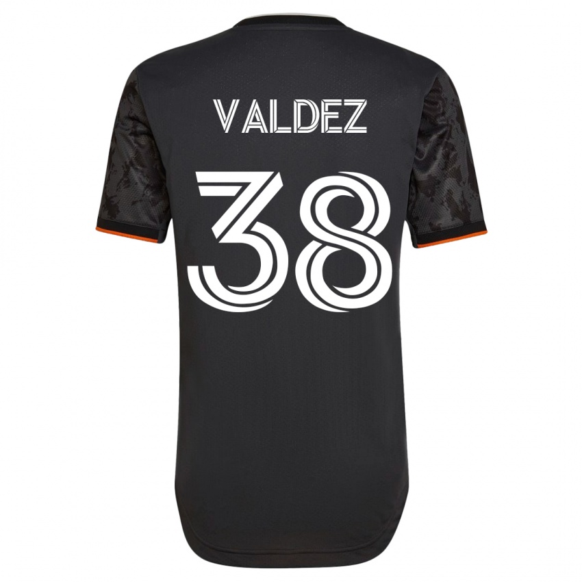 Kinder Xavier Valdez #38 Schwarz Auswärtstrikot Trikot 2023/24 T-Shirt Schweiz
