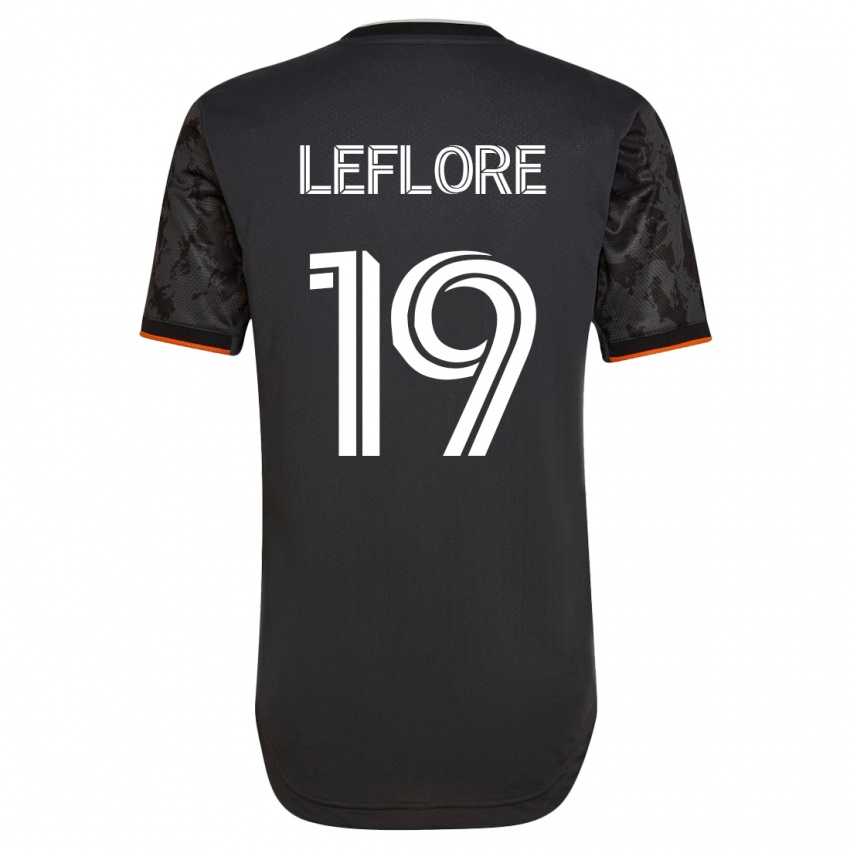 Kinder Isaiah Leflore #19 Schwarz Auswärtstrikot Trikot 2023/24 T-Shirt Schweiz