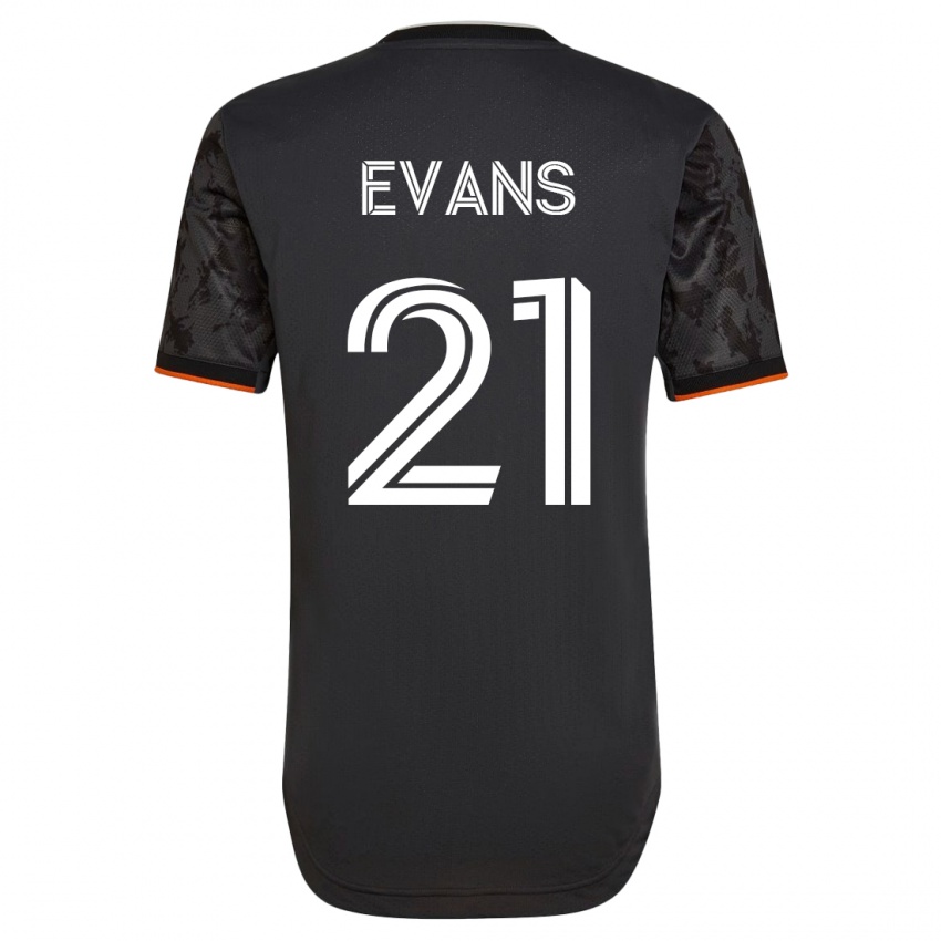 Kinder Jacob Evans #21 Schwarz Auswärtstrikot Trikot 2023/24 T-Shirt Schweiz