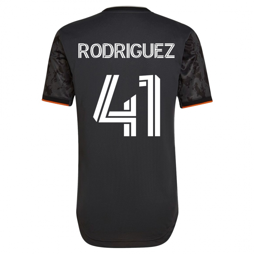 Kinder Sebastian Rodriguez #41 Schwarz Auswärtstrikot Trikot 2023/24 T-Shirt Schweiz