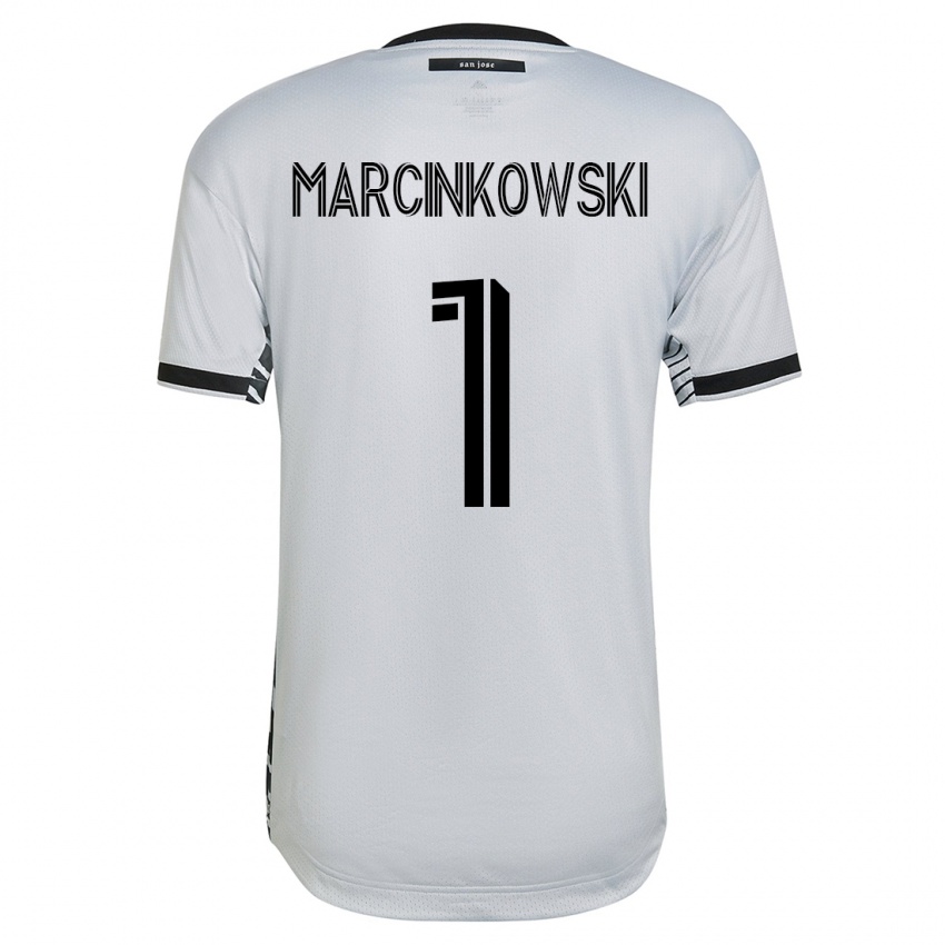 Enfant Maillot Jt Marcinkowski #1 Blanc Tenues Extérieur 2023/24 T-Shirt Suisse