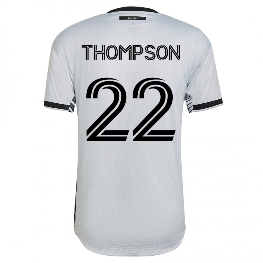 Enfant Maillot Tommy Thompson #22 Blanc Tenues Extérieur 2023/24 T-Shirt Suisse