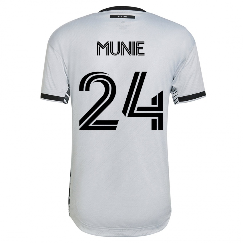 Enfant Maillot Daniel Munie #24 Blanc Tenues Extérieur 2023/24 T-Shirt Suisse