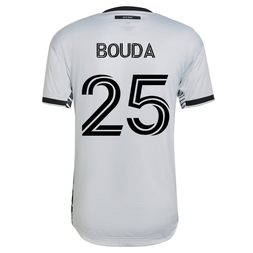 Enfant Maillot Ousseni Bouda #25 Blanc Tenues Extérieur 2023/24 T-Shirt Suisse