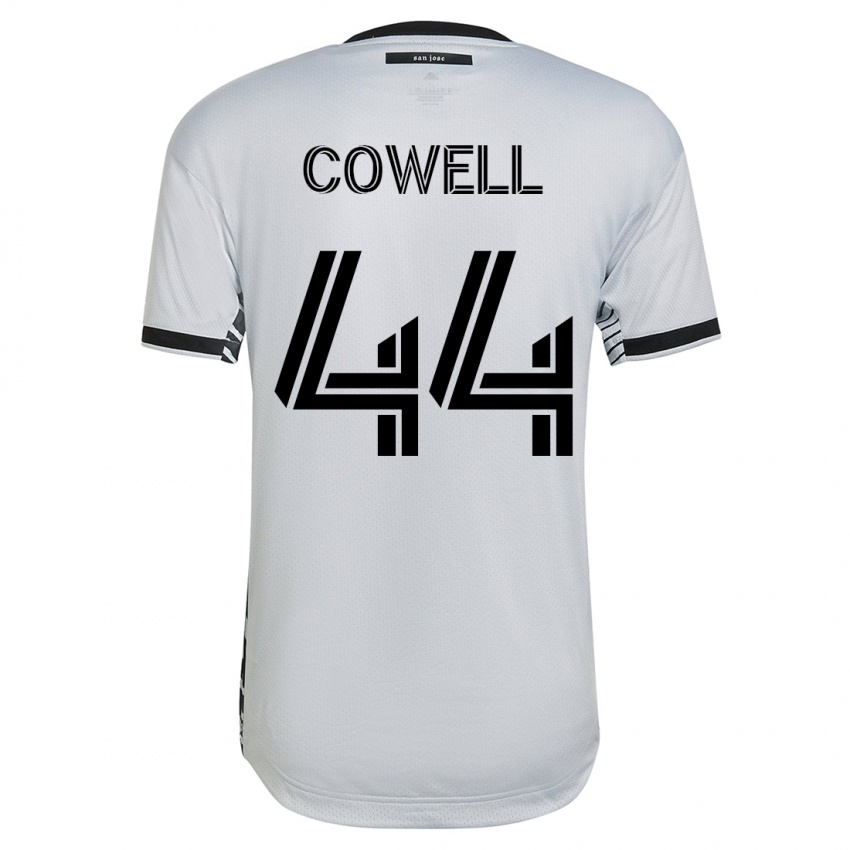 Enfant Maillot Cade Cowell #44 Blanc Tenues Extérieur 2023/24 T-Shirt Suisse