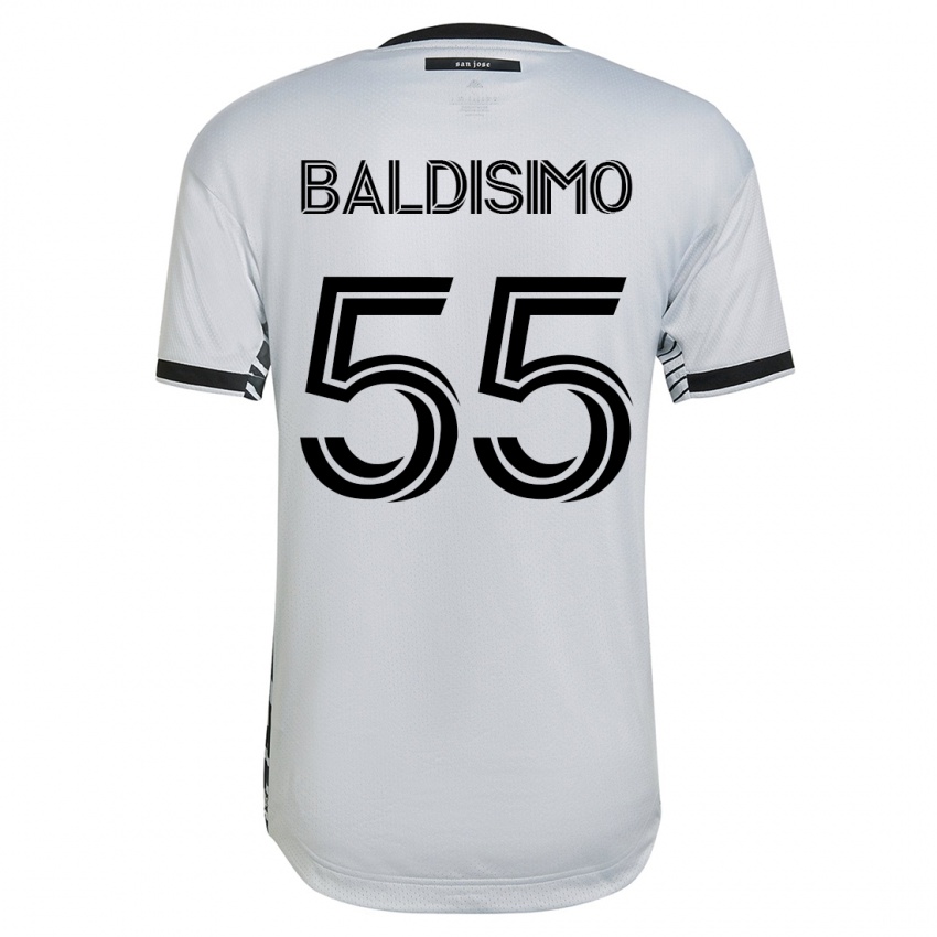 Enfant Maillot Michael Baldisimo #55 Blanc Tenues Extérieur 2023/24 T-Shirt Suisse