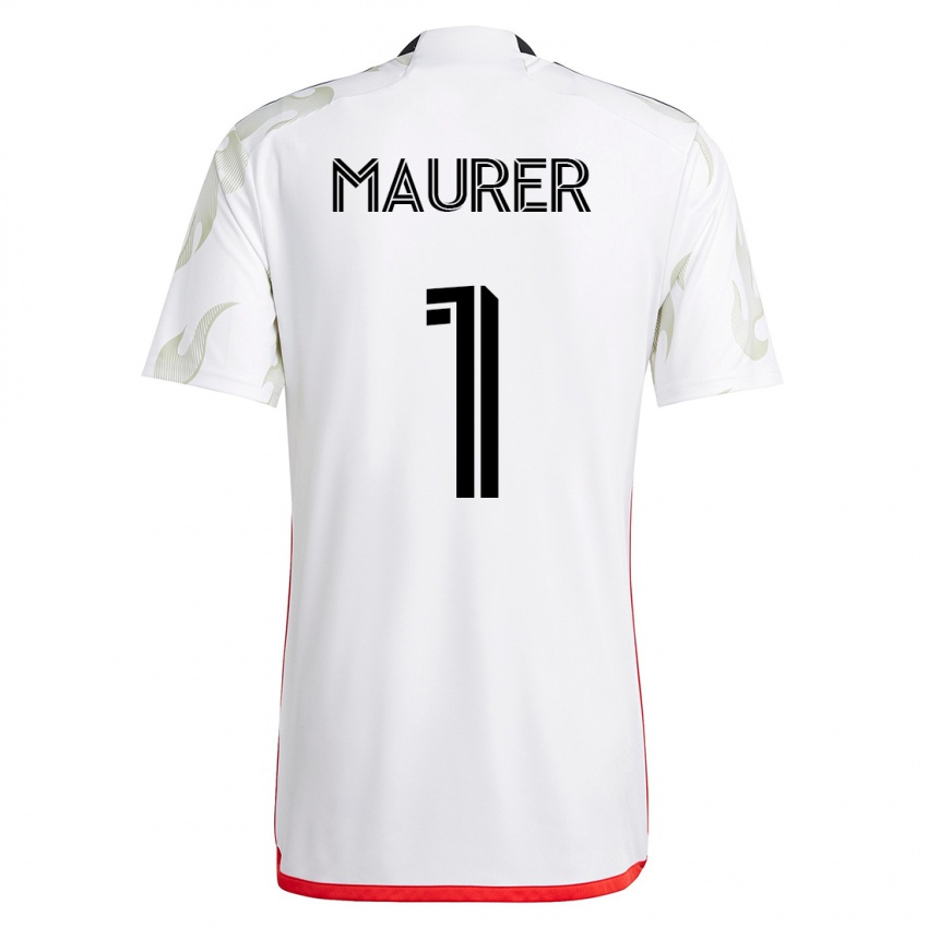 Enfant Maillot Jimmy Maurer #1 Blanc Tenues Extérieur 2023/24 T-Shirt Suisse