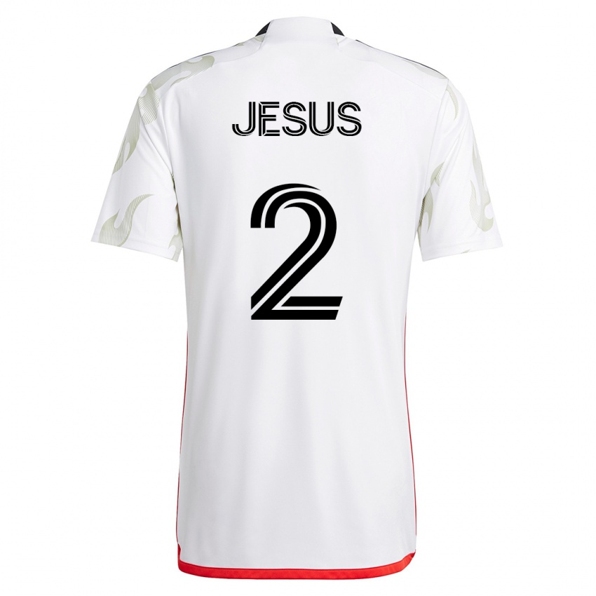 Enfant Maillot Geovane Jesus #2 Blanc Tenues Extérieur 2023/24 T-Shirt Suisse