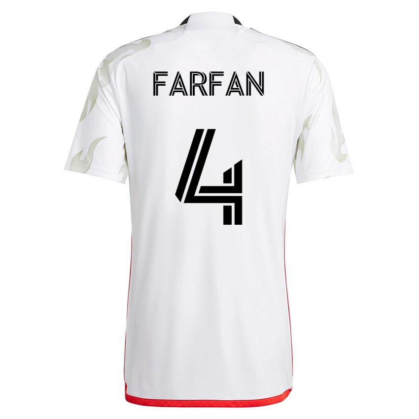 Enfant Maillot Marco Farfán #4 Blanc Tenues Extérieur 2023/24 T-Shirt Suisse