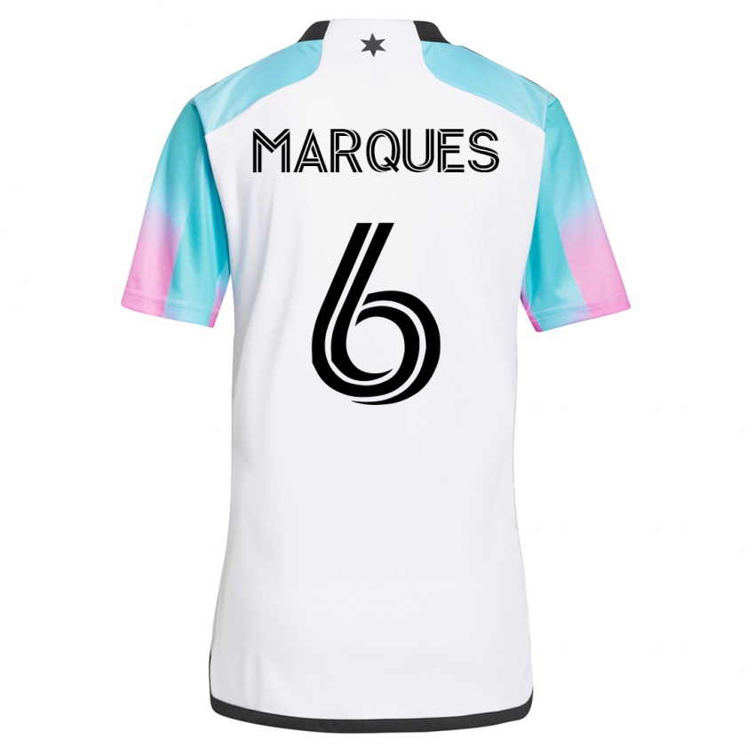 Enfant Maillot Mikael Marqués #6 Blanc Tenues Extérieur 2023/24 T-Shirt Suisse