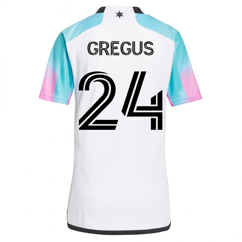 Kinder Ján Gregus #24 Weiß Auswärtstrikot Trikot 2023/24 T-Shirt Schweiz