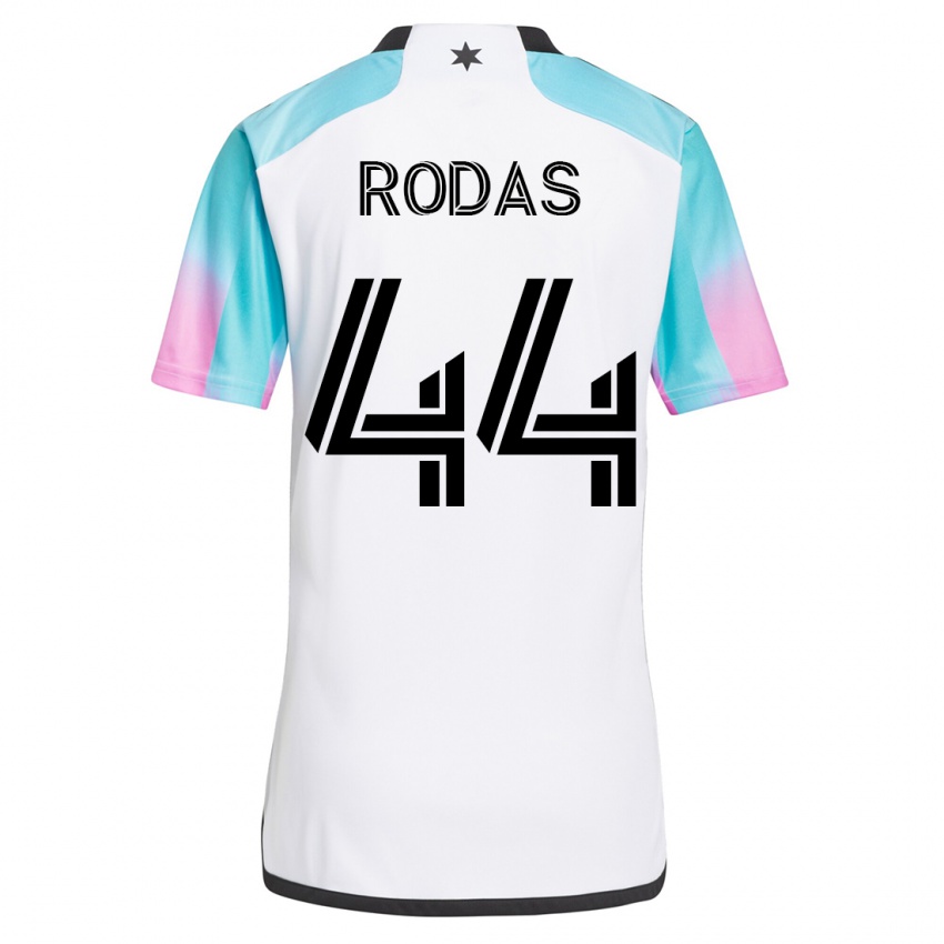 Kinder Geremy Rodas #44 Weiß Auswärtstrikot Trikot 2023/24 T-Shirt Schweiz