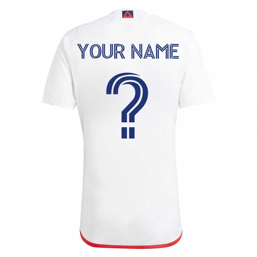 Enfant Maillot Votre Nom #0 Blanc Rouge Tenues Extérieur 2023/24 T-Shirt Suisse