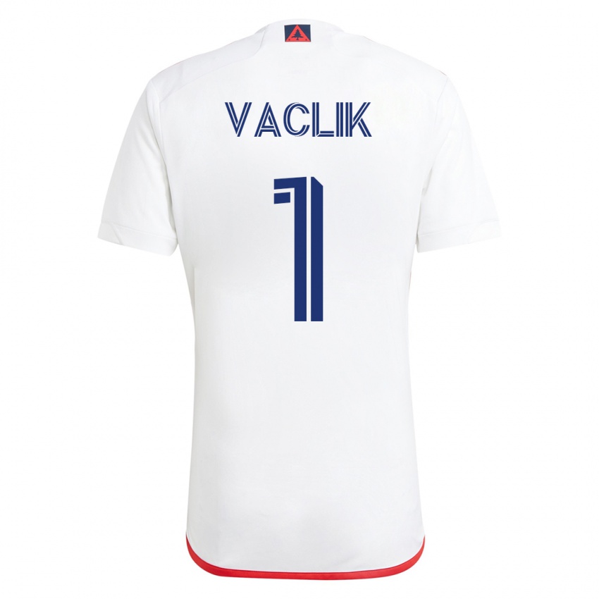 Enfant Maillot Tomas Vaclik #1 Blanc Rouge Tenues Extérieur 2023/24 T-Shirt Suisse