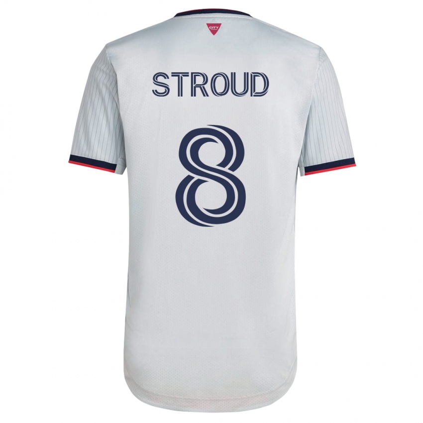 Enfant Maillot Jared Stroud #8 Blanc Tenues Extérieur 2023/24 T-Shirt Suisse