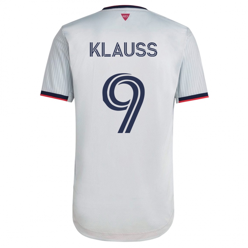Enfant Maillot João Klauss #9 Blanc Tenues Extérieur 2023/24 T-Shirt Suisse