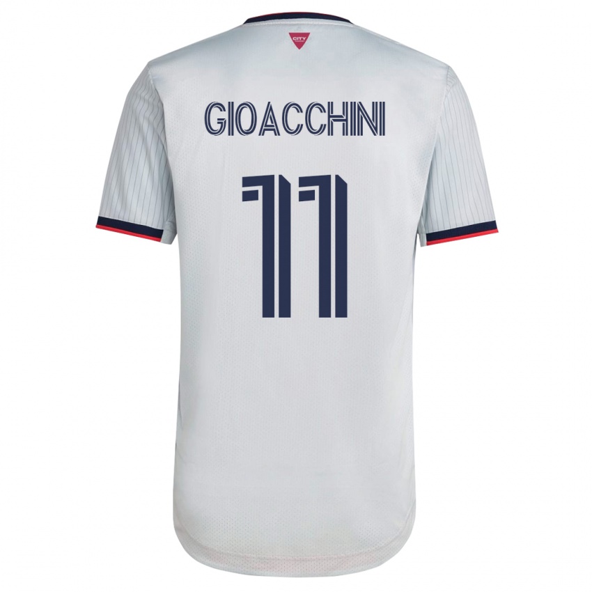 Enfant Maillot Nicholas Gioacchini #11 Blanc Tenues Extérieur 2023/24 T-Shirt Suisse