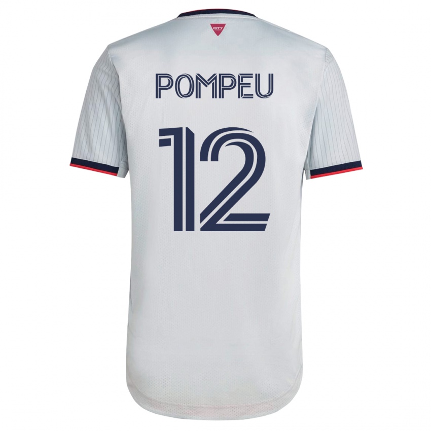 Enfant Maillot Célio Pompeu #12 Blanc Tenues Extérieur 2023/24 T-Shirt Suisse