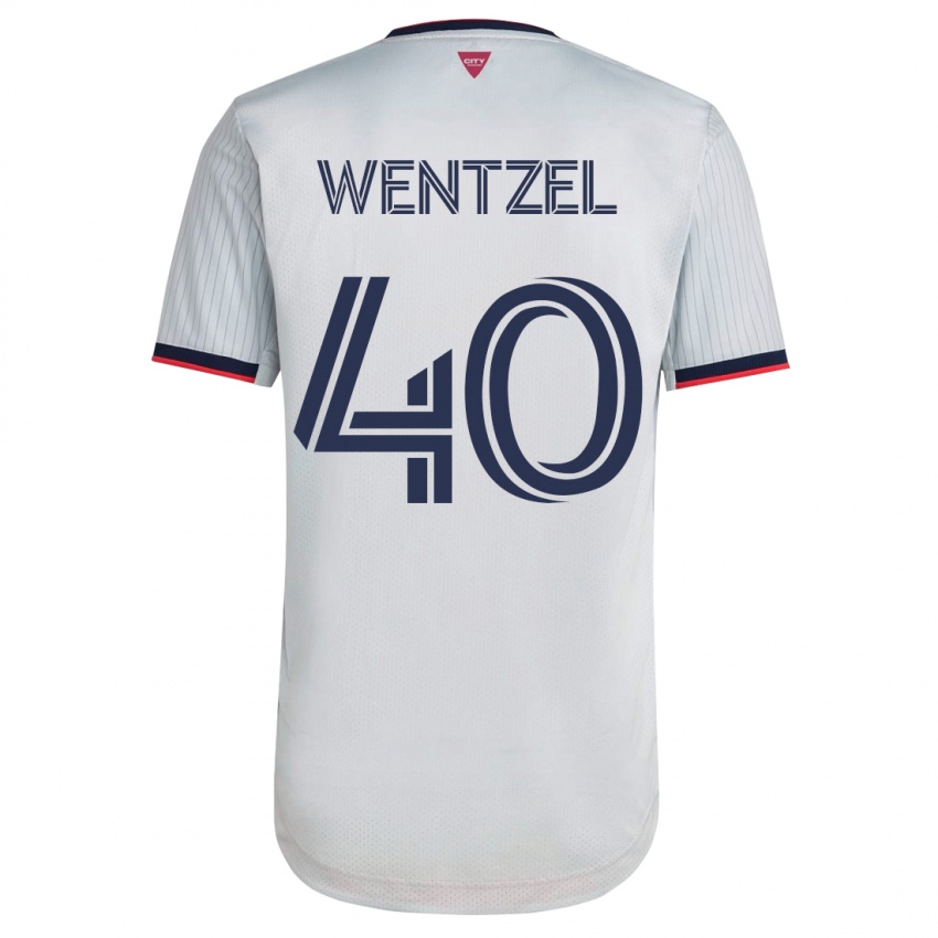 Enfant Maillot Michael Wentzel #40 Blanc Tenues Extérieur 2023/24 T-Shirt Suisse