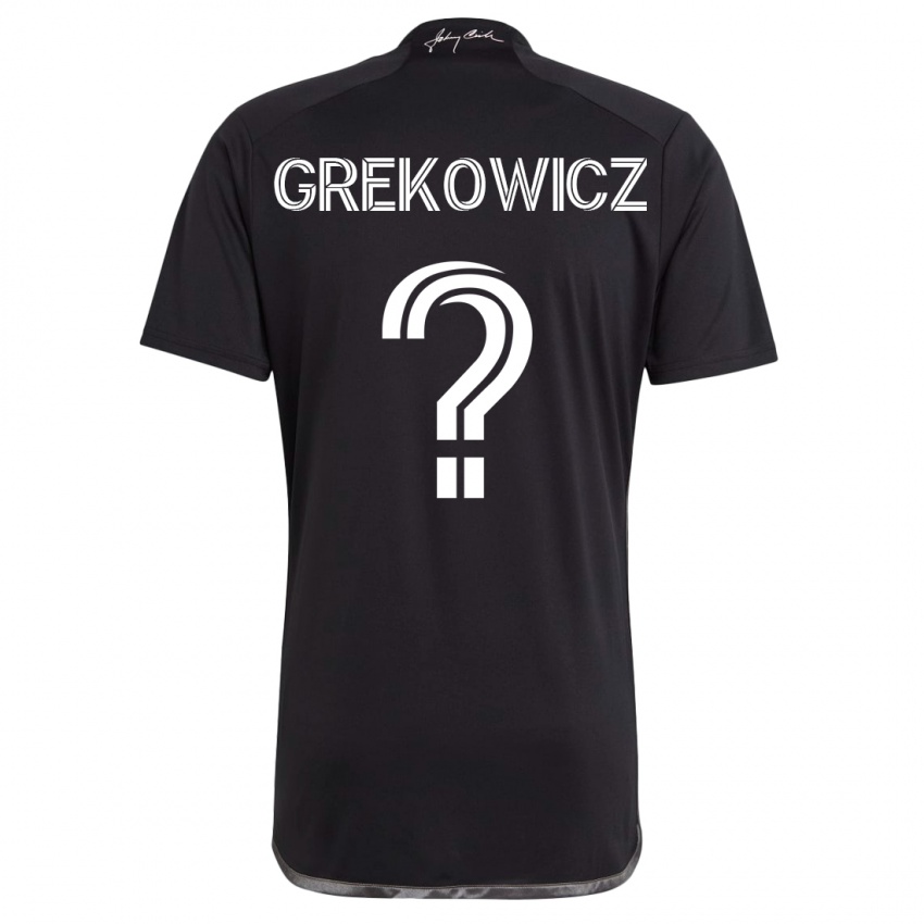 Kinder Jacob Grekowicz #0 Schwarz Auswärtstrikot Trikot 2023/24 T-Shirt Schweiz