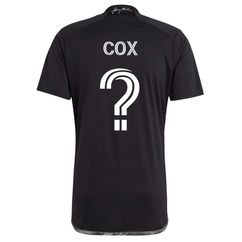 Kinder Justin Cox #0 Schwarz Auswärtstrikot Trikot 2023/24 T-Shirt Schweiz