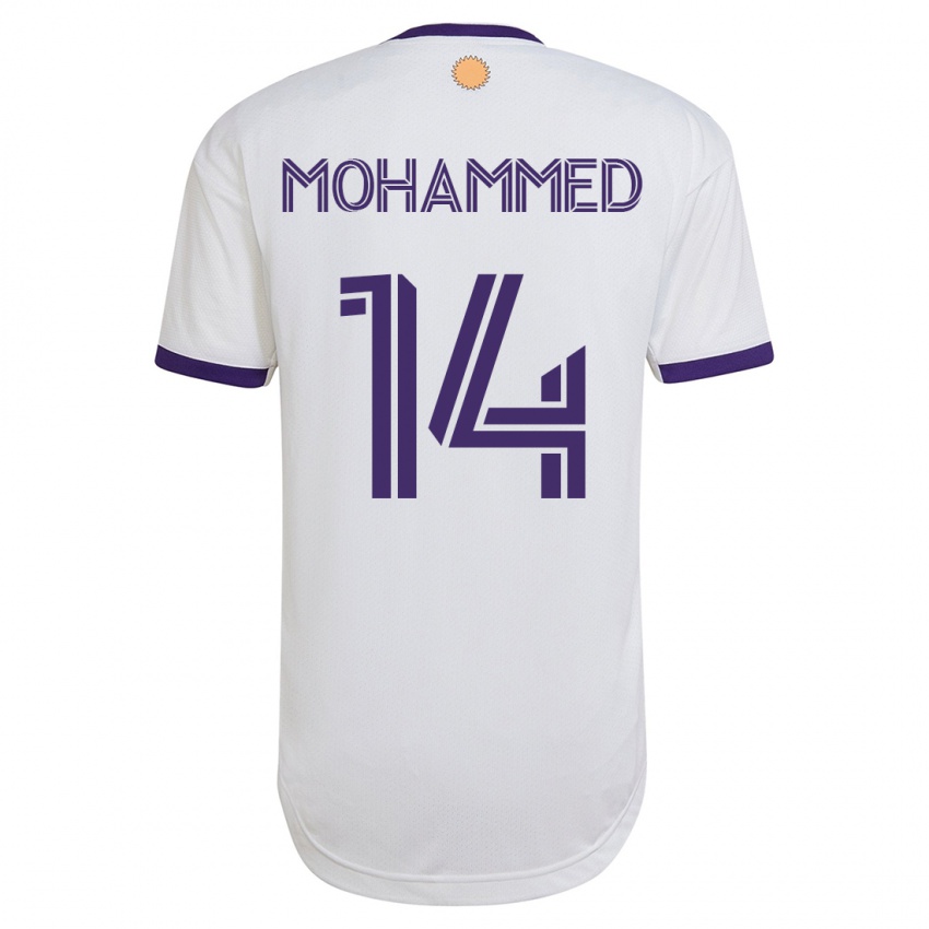 Enfant Maillot Shak Mohammed #14 Blanc Tenues Extérieur 2023/24 T-Shirt Suisse