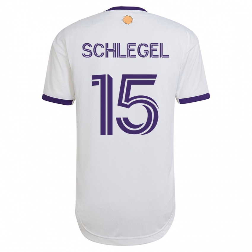 Enfant Maillot Rodrigo Schlegel #15 Blanc Tenues Extérieur 2023/24 T-Shirt Suisse