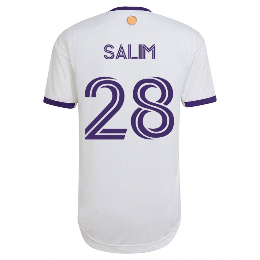 Enfant Maillot Abdi Salim #28 Blanc Tenues Extérieur 2023/24 T-Shirt Suisse